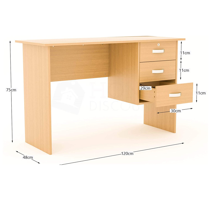 1.2m Home Study Desk (Dark Walnut)