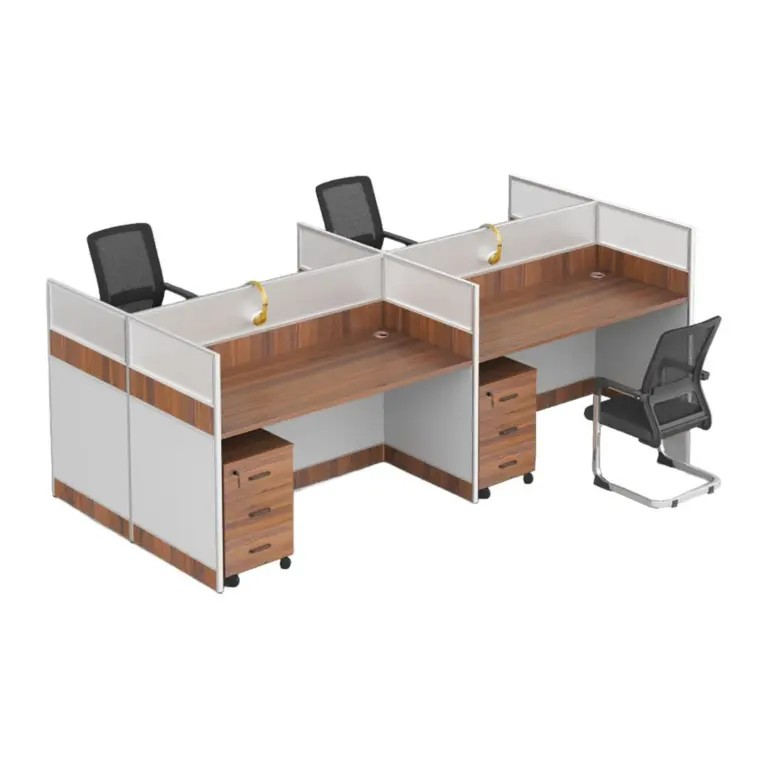 QuadraDesk 4-Way Modular Office Workstation – Collaborative Shared Desk System  Nairobi